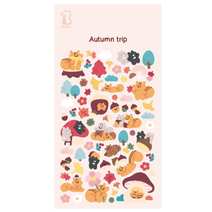 Autocollant de voyage d'automne