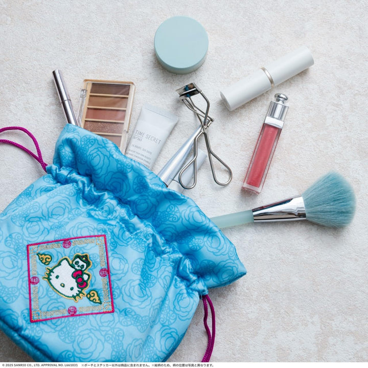 [Pre-order] Hello Kitty Embroidery Kinchaku Pouch Mook