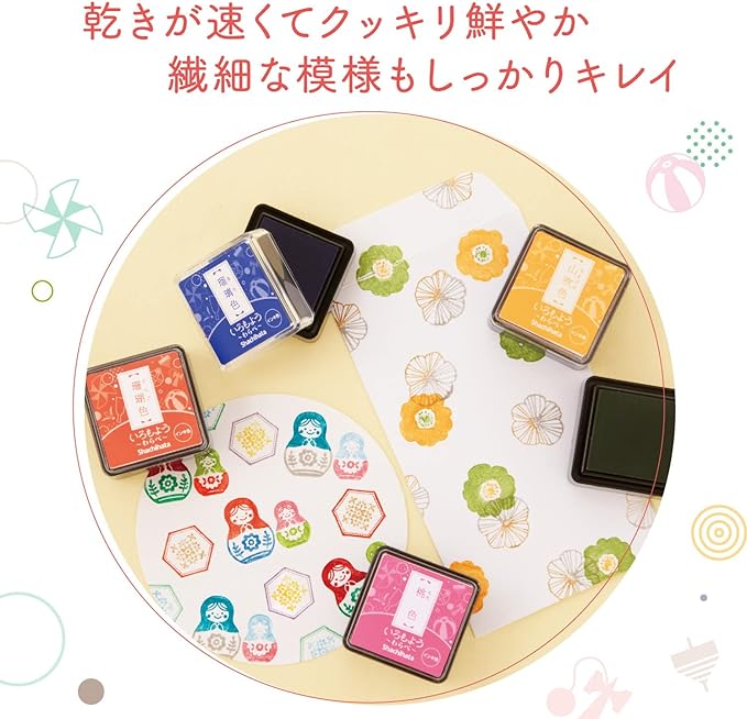 [Pre-order] Shachihata Traditional Japanese Color Stamp Pad Complete Set (29 pcs.)