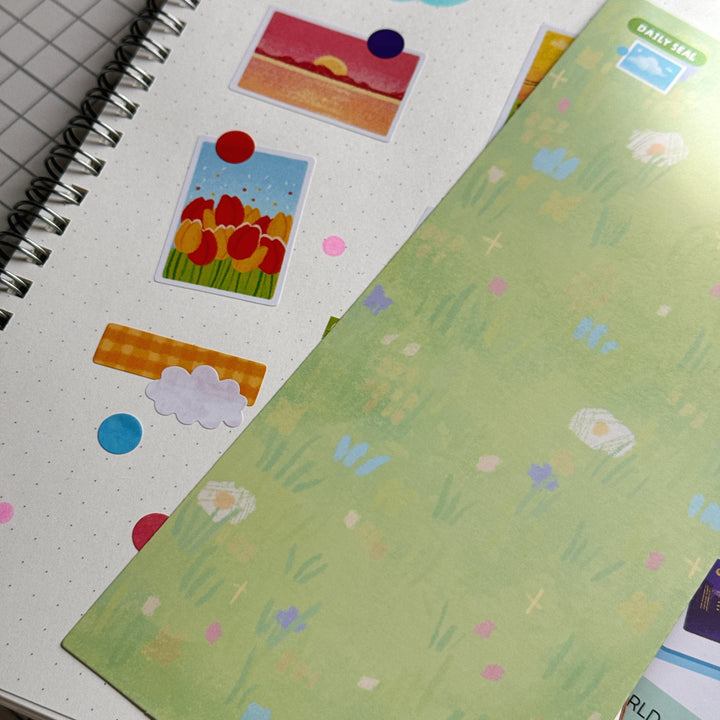 (DS016) Rainbowholic Daily Seal - Beautiful Scenery Sticker