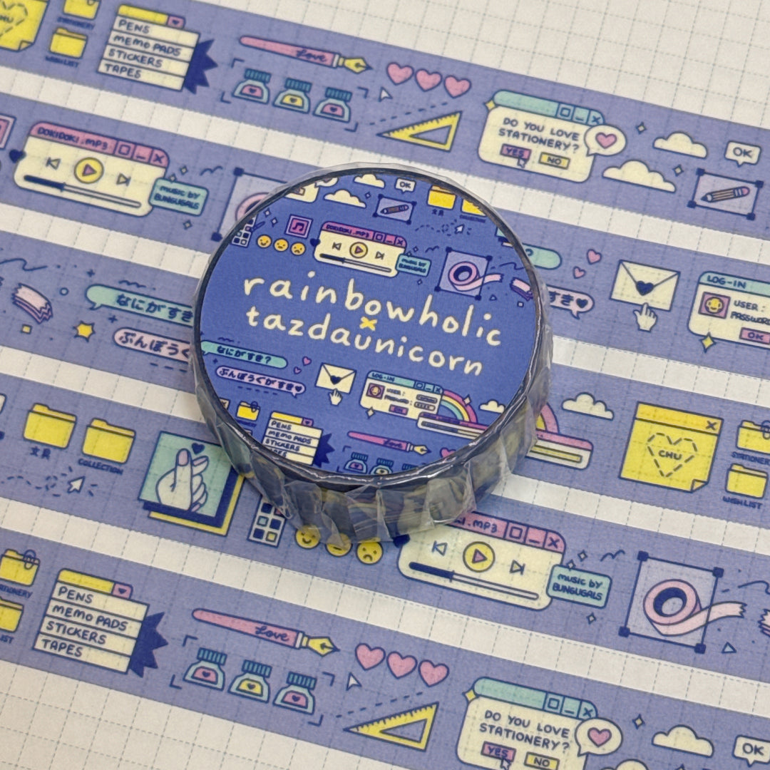 (MT117) Original Rainbowholic x Tazdaunicorn Doki Doki Washi Tape