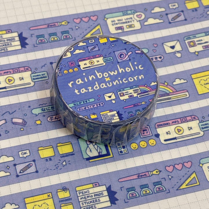 (MT117) Original Rainbowholic x Tazdaunicorn Doki Doki Washi Tape