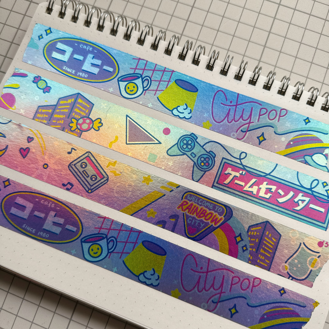 (MT125) Original Rainbowholic x Tazdaunicorn Neo City Pop 2.5CM Hologram Tape