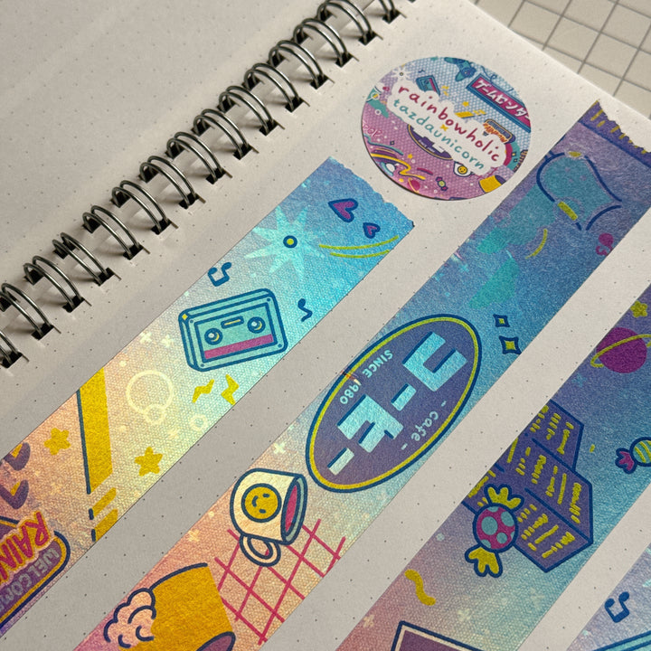 (MT125) Original Rainbowholic x Tazdaunicorn Neo City Pop 2.5CM Hologram Tape