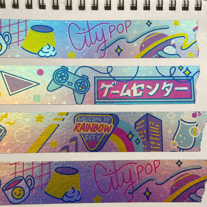 (MT125) Original Rainbowholic x Tazdaunicorn Neo City Pop 2.5CM Hologram Tape