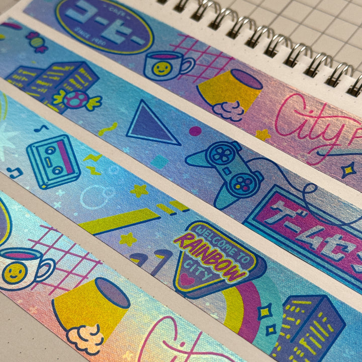 (MT125) Original Rainbowholic x Tazdaunicorn Neo City Pop 2.5CM Hologram Tape