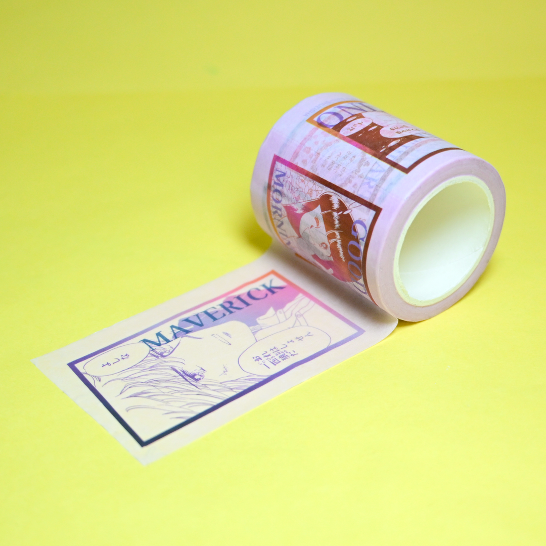 [Pre-loved] 5cm Wide Retro Manga Panels Washi Tape (2 designs)