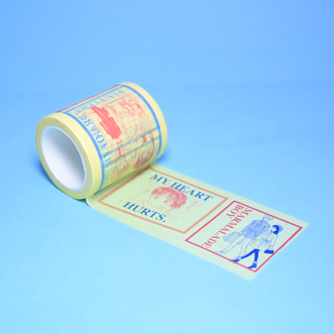[Pre-loved] 5cm Wide Retro Manga Panels Washi Tape (2 designs)