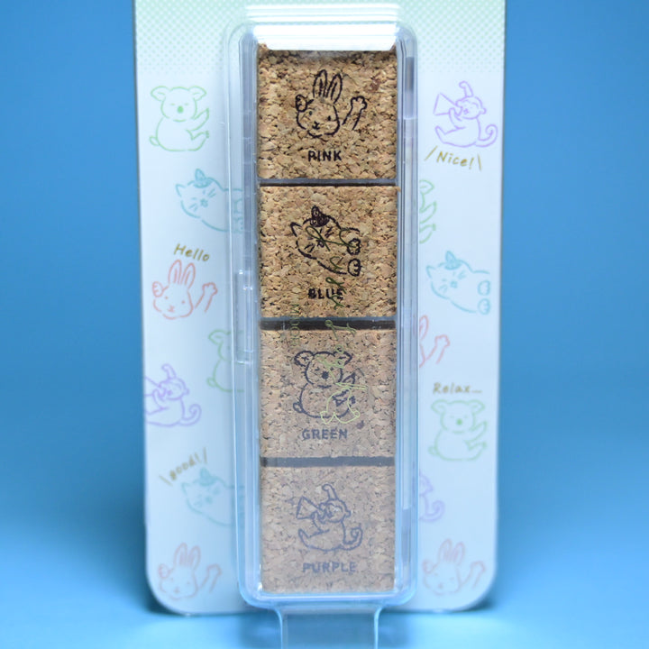 MIDORI Casual Life Animal Cork Stamps