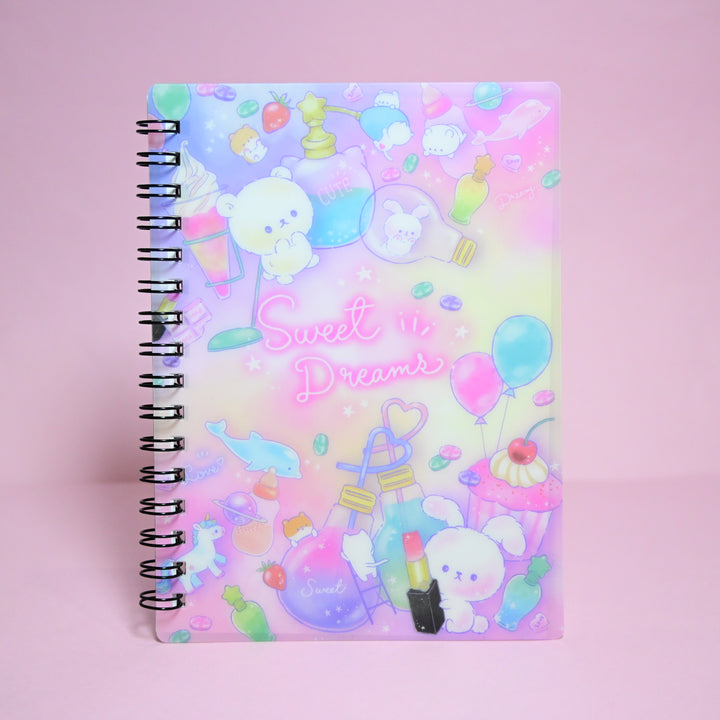 Cute Colorful Bunny and Bear Sticker Collecting Notebook A6