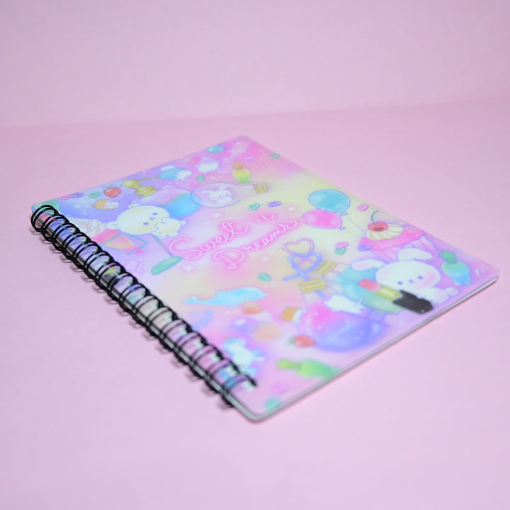 Cute Colorful Bunny and Bear Sticker Collecting Notebook A6