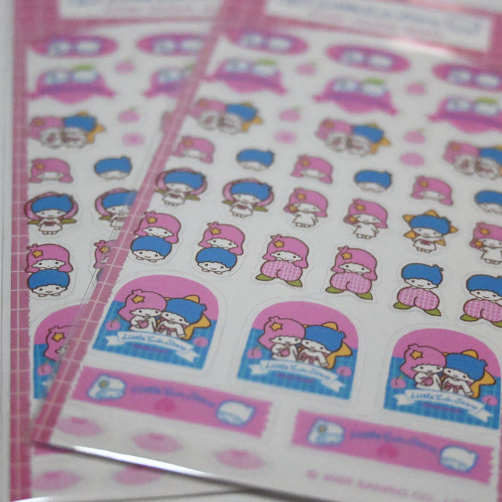 Little Twin Stars Peach clear sticker sheet
