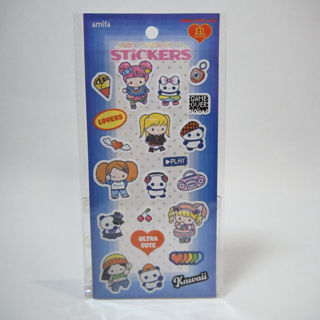 Amifa Retro Kawaii Girl Style sticker sheet