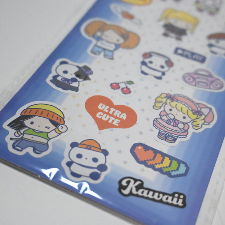 Amifa Retro Kawaii Girl Style sticker sheet