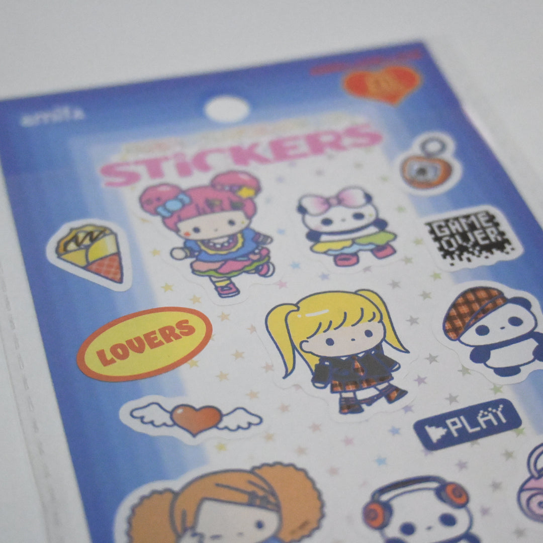 Amifa Retro Kawaii Girl Style sticker sheet
