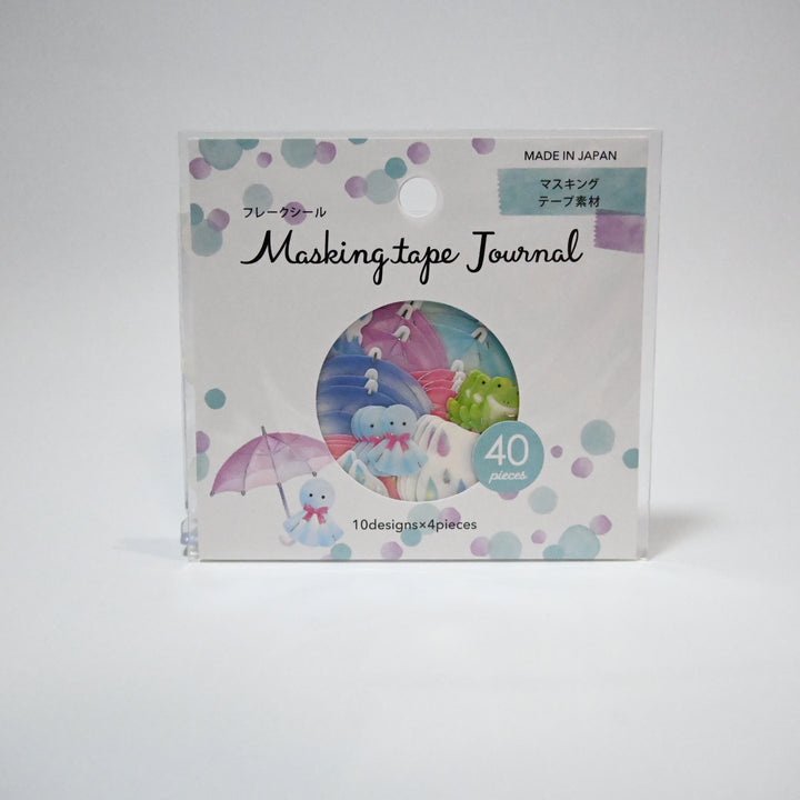 Gaia Summer Themed Masking Journal Flake Seal Set (Cream Soda and Rainy Weather)