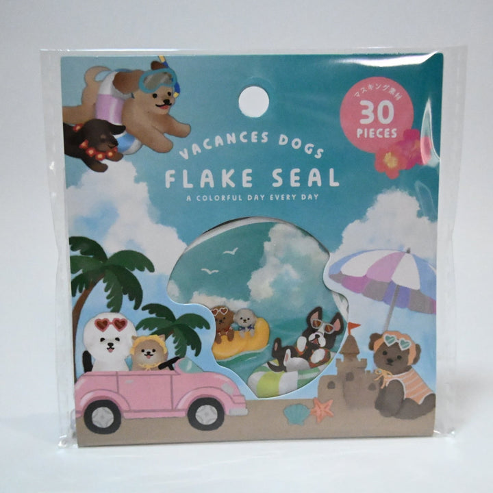 Vacances Dogs Flake Seal (colorful day)