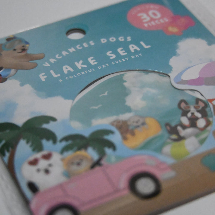 Vacances Dogs Flake Seal (colorful day)