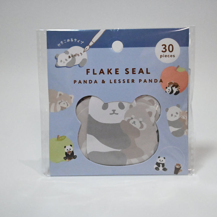 Fluffy Zoo Animals Flake Seal Set (2 designs) - Panda and Lesser Panda / Hello Koala