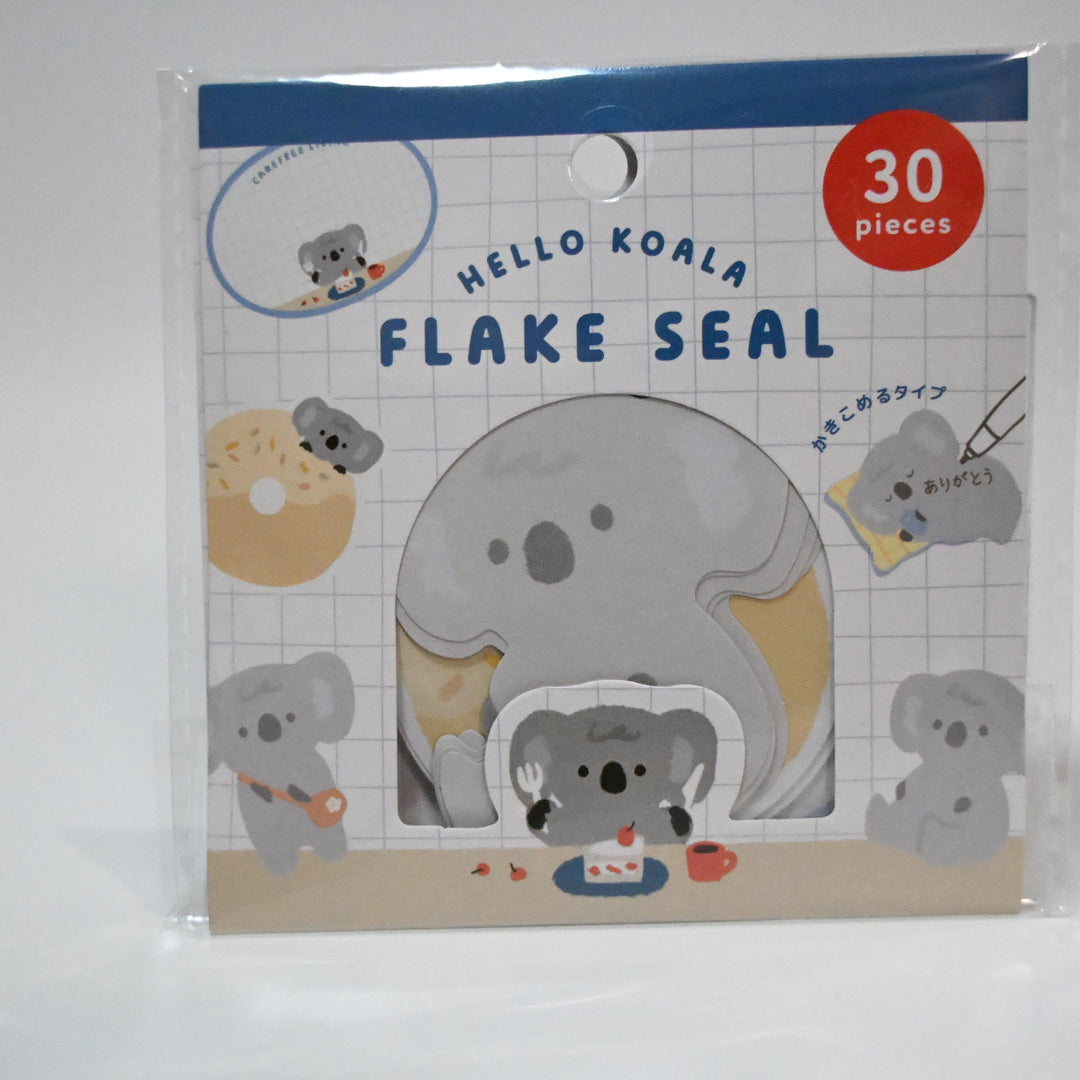 Fluffy Zoo Animals Flake Seal Set (2 designs) - Panda and Lesser Panda / Hello Koala