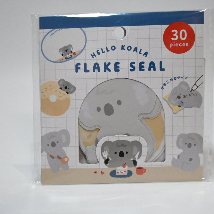 Fluffy Zoo Animals Flake Seal Set (2 designs) - Panda and Lesser Panda / Hello Koala