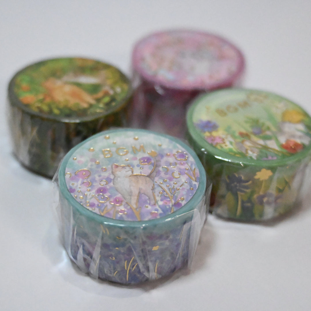 BGM Cats in the Garden Washi Tape Set 2cm (4 pcs.)