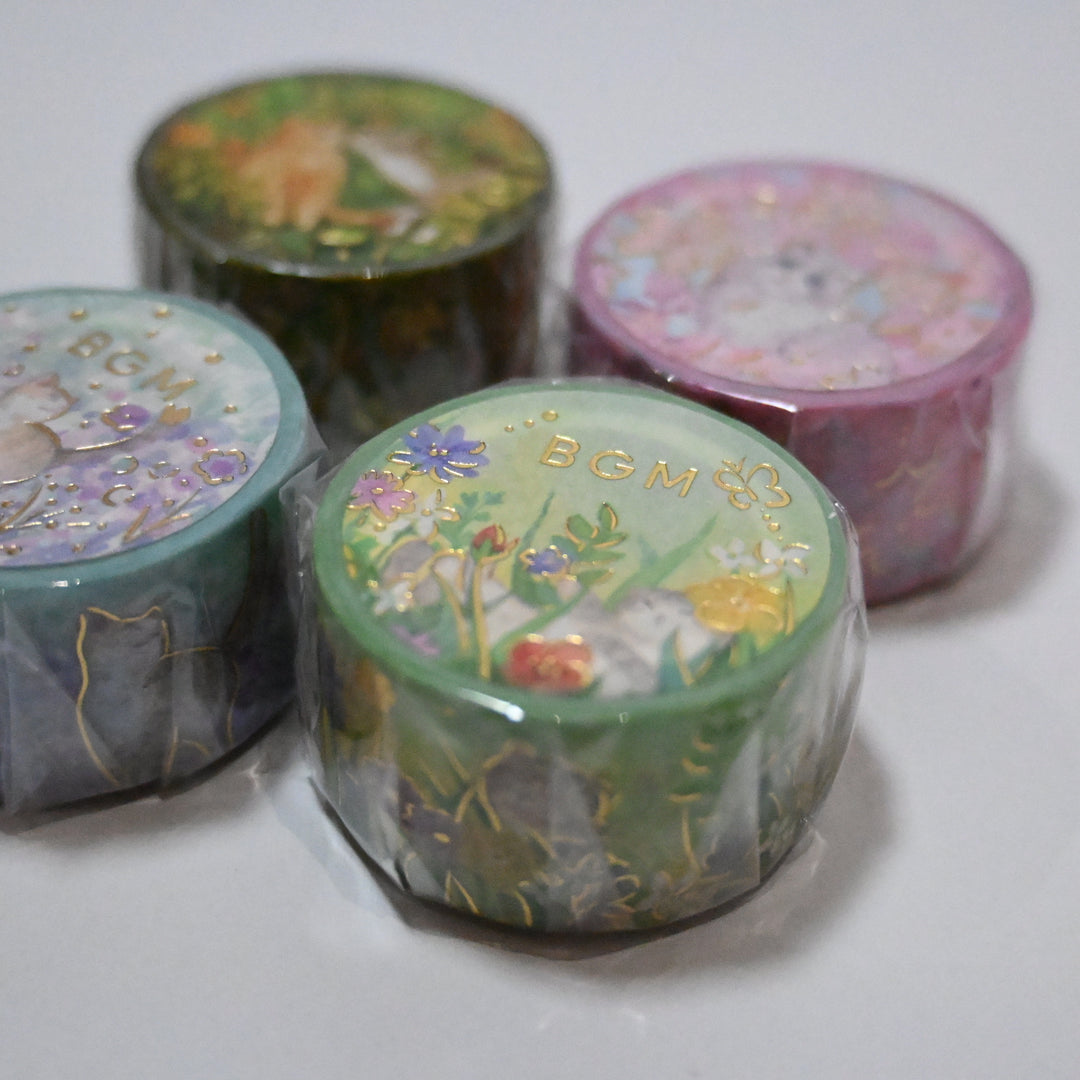 BGM Cats in the Garden Washi Tape Set 2cm (4 pcs.)