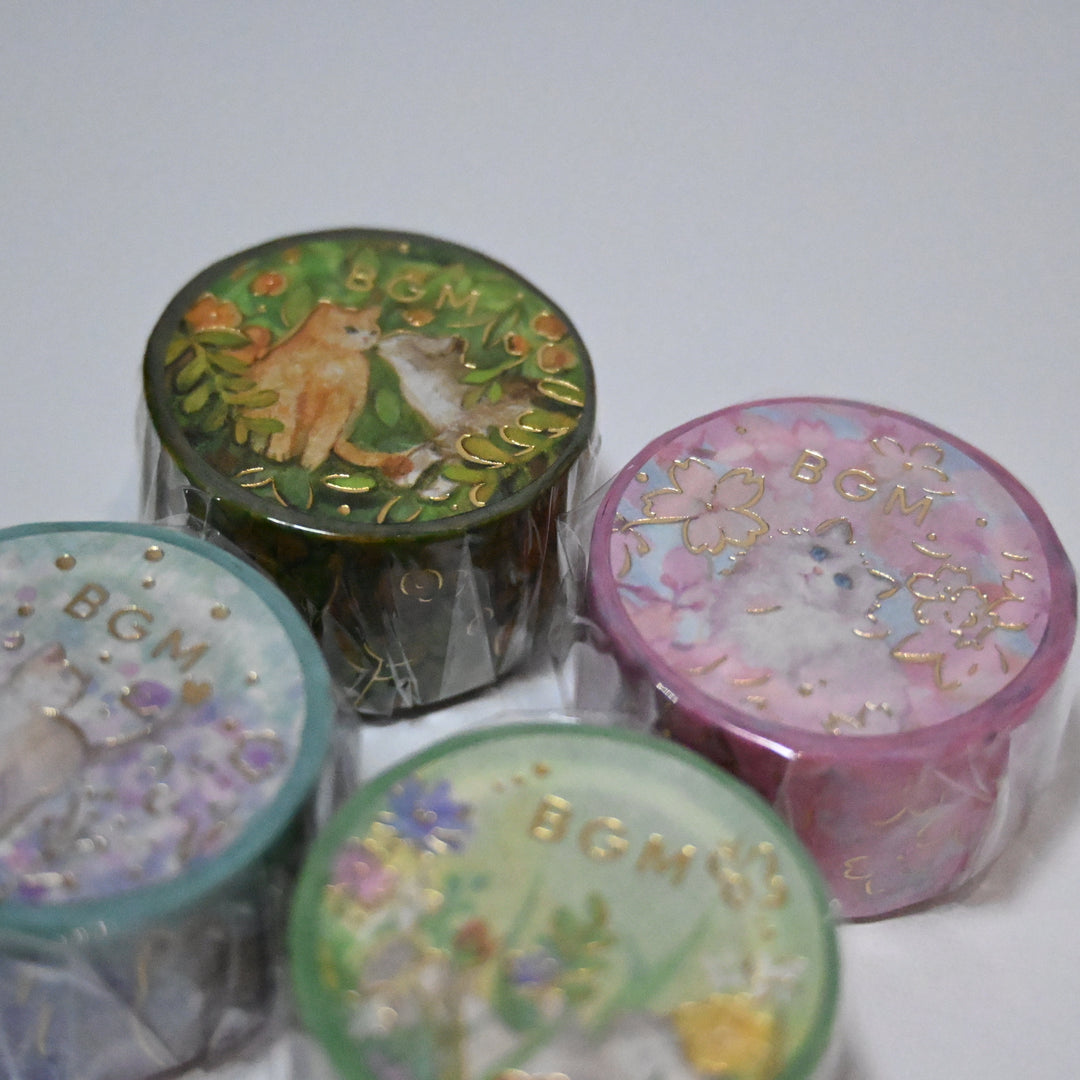 BGM Cats in the Garden Washi Tape Set 2cm (4 pcs.)