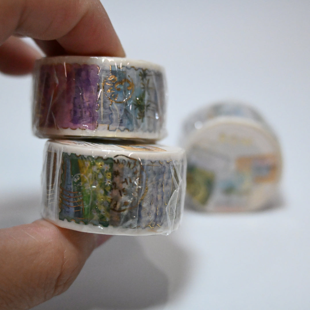 BGM Voyage Timbres de Poste Ruban Washi 2cm