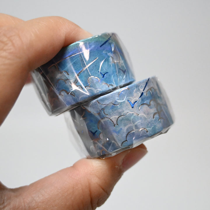 BGM Up in the Sky Washi Tape à effet métallisé 2cm