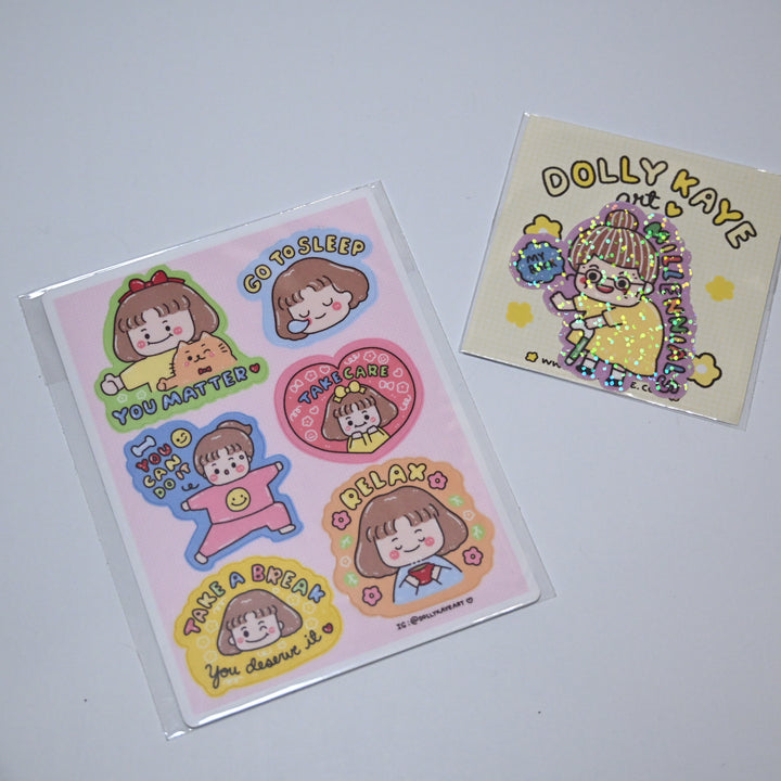 Dolly Kaye Sticker Set - Self-Care