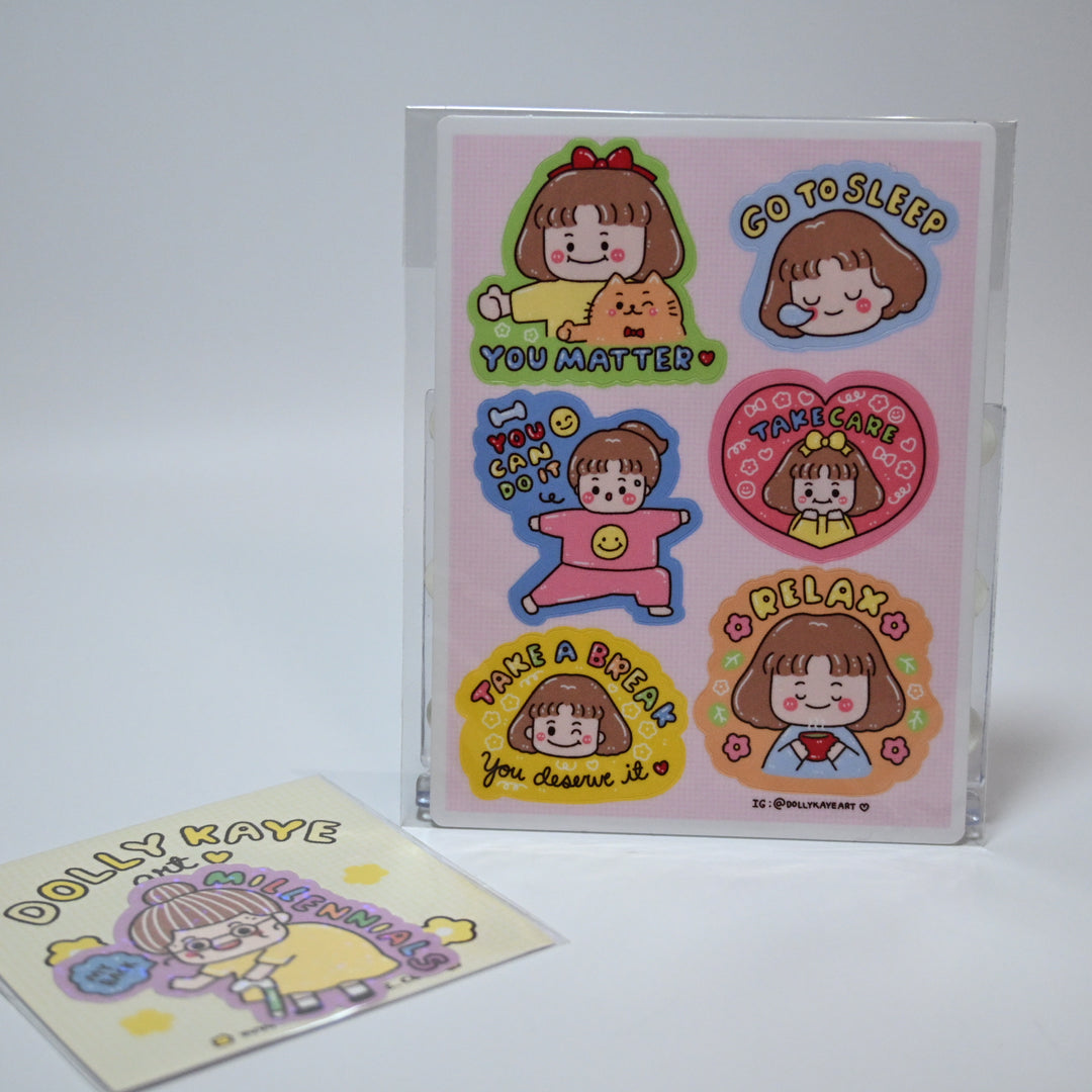 Dolly Kaye Sticker Set - Self-Care