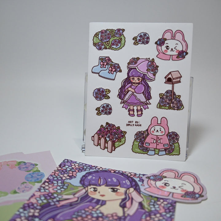 Dolly Kaye Sticker Set - Hydrangea