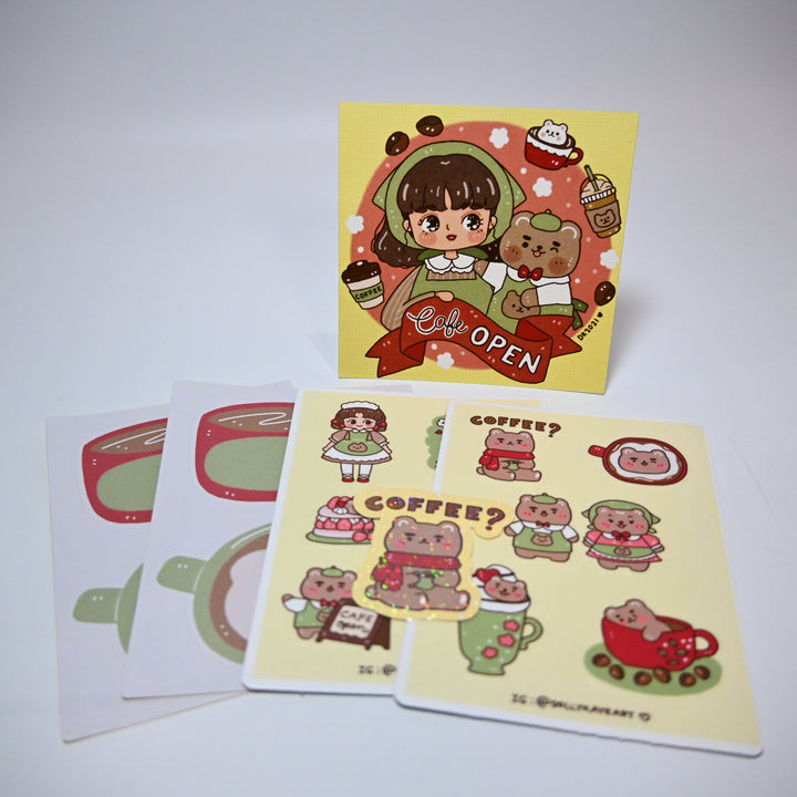 Dolly Kaye Sticker Set - Coffee Lover