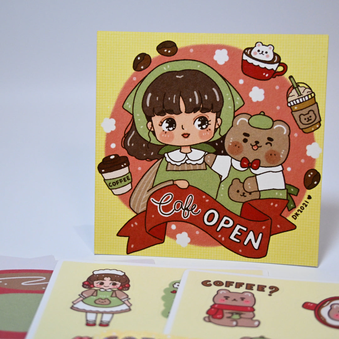 Dolly Kaye Sticker Set - Coffee Lover