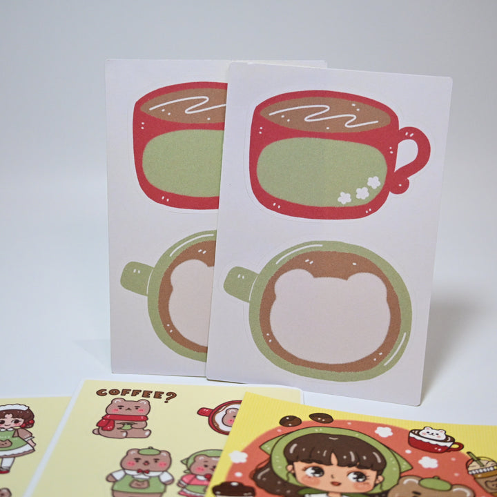Dolly Kaye Sticker Set - Coffee Lover