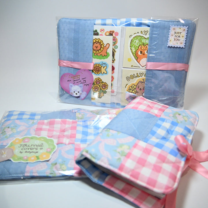Dolly Kaye Journal Cover and Sticker Set - Pastel and Ribbons (A6)