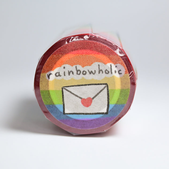 (MT047) Cinta washi original ancha de arcoíris de 5 cm