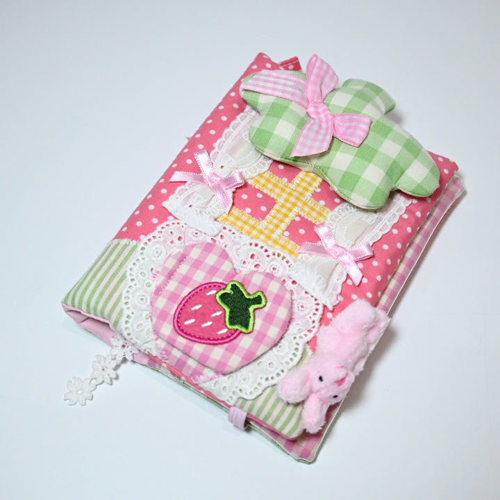 Jumpjumpheart Journal Cover (A6)  - Strawberry and Bunny