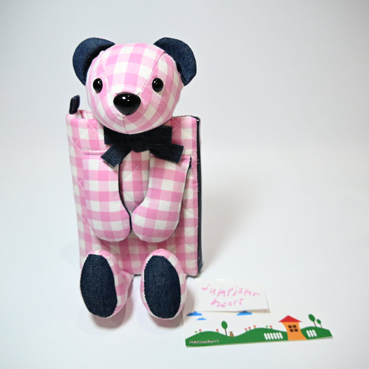 Jumpjumpheart Journal Cover (A6)  - Pink Vintage Bear