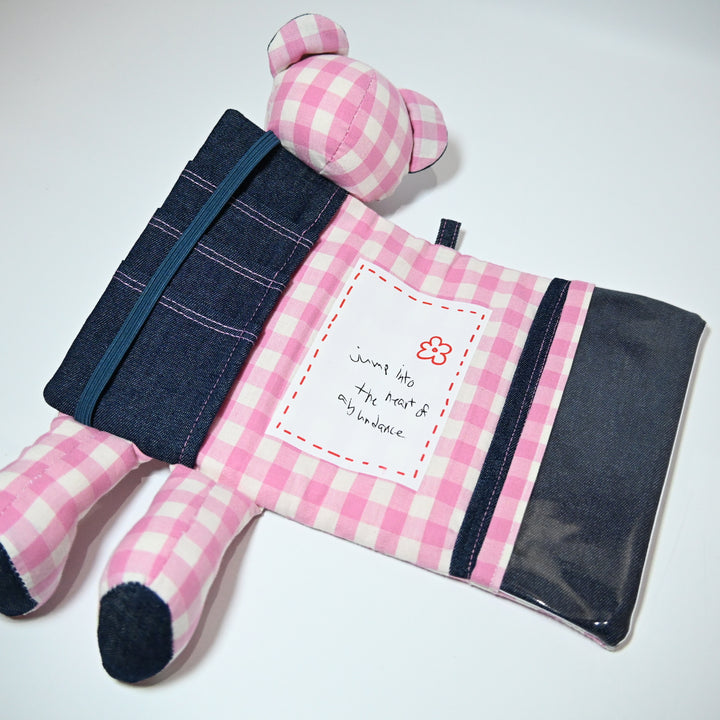 Jumpjumpheart Journal Cover (A6)  - Pink Vintage Bear