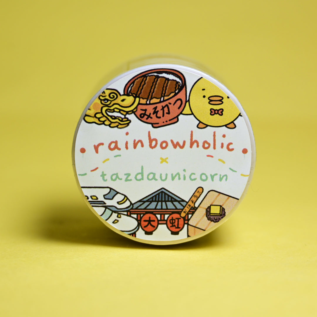 (MT137) Rainbowholic x Tazdaunicorn Nagoya City 3cm Washi Tape