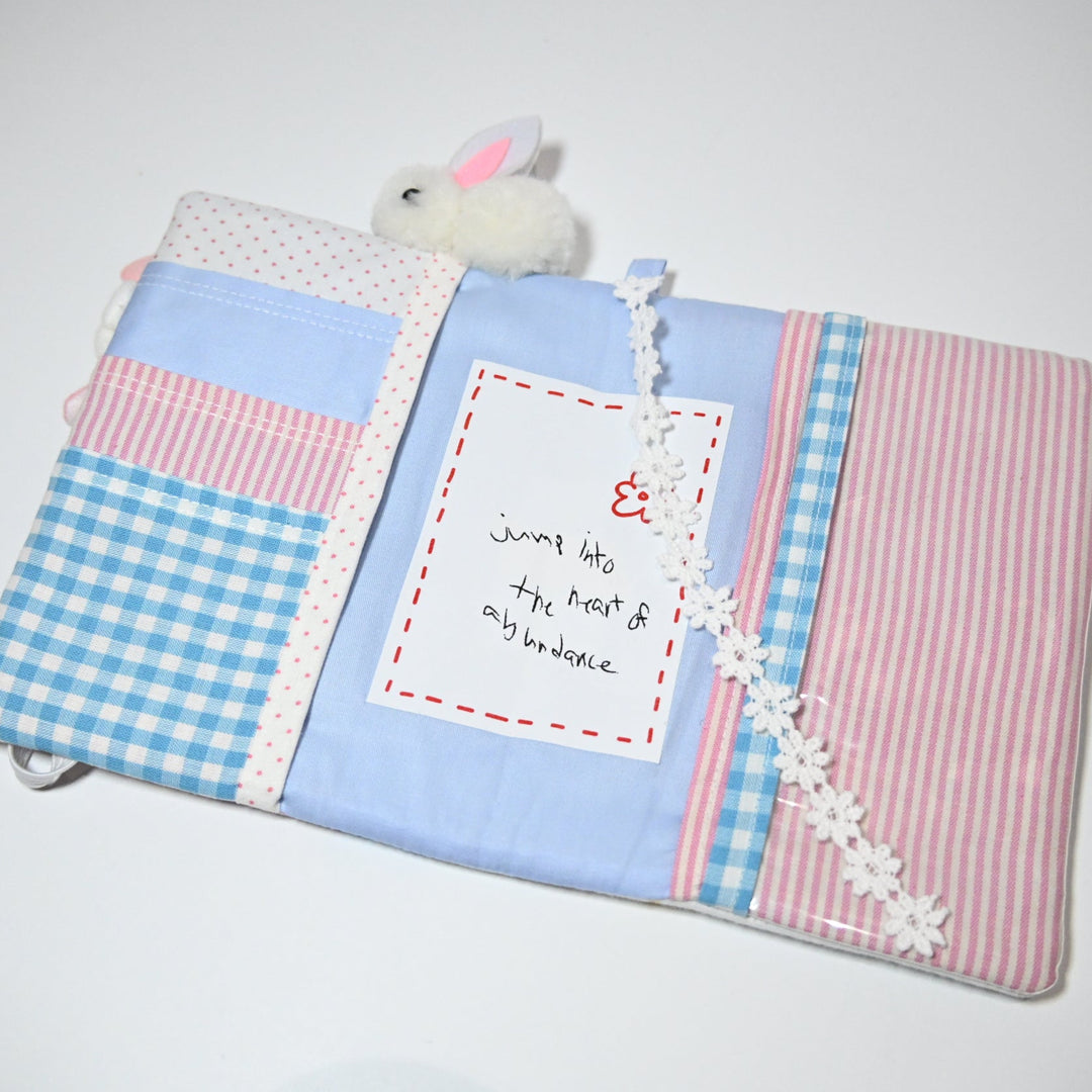 Jumpjumpheart Journal Cover (A6)  - Bunny and Ribbons