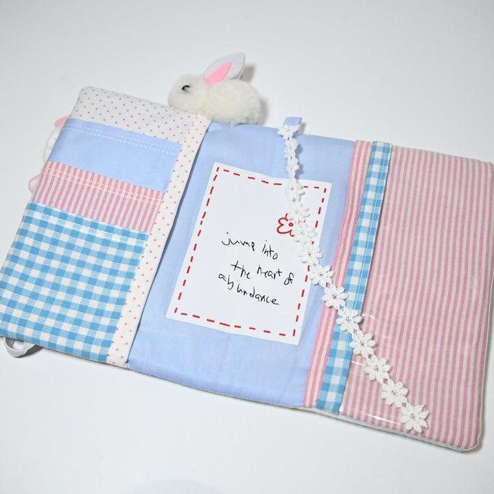 Jumpjumpheart Journal Cover (A6)  - Bunny and Ribbons