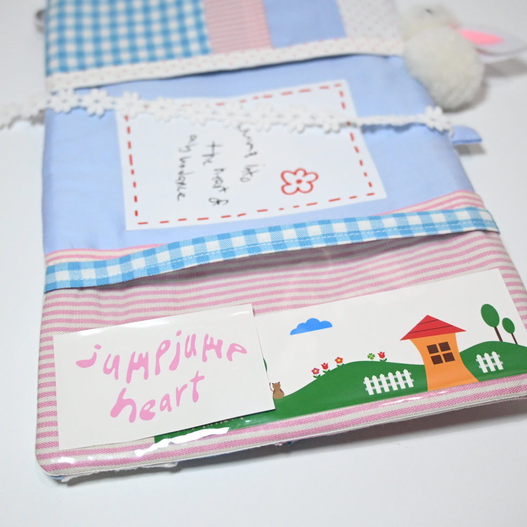 Jumpjumpheart Journal Cover (A6)  - Bunny and Ribbons