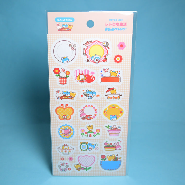 (DS004) Rainbowholic x Ochame Friends Retro Life Sticker Sheet