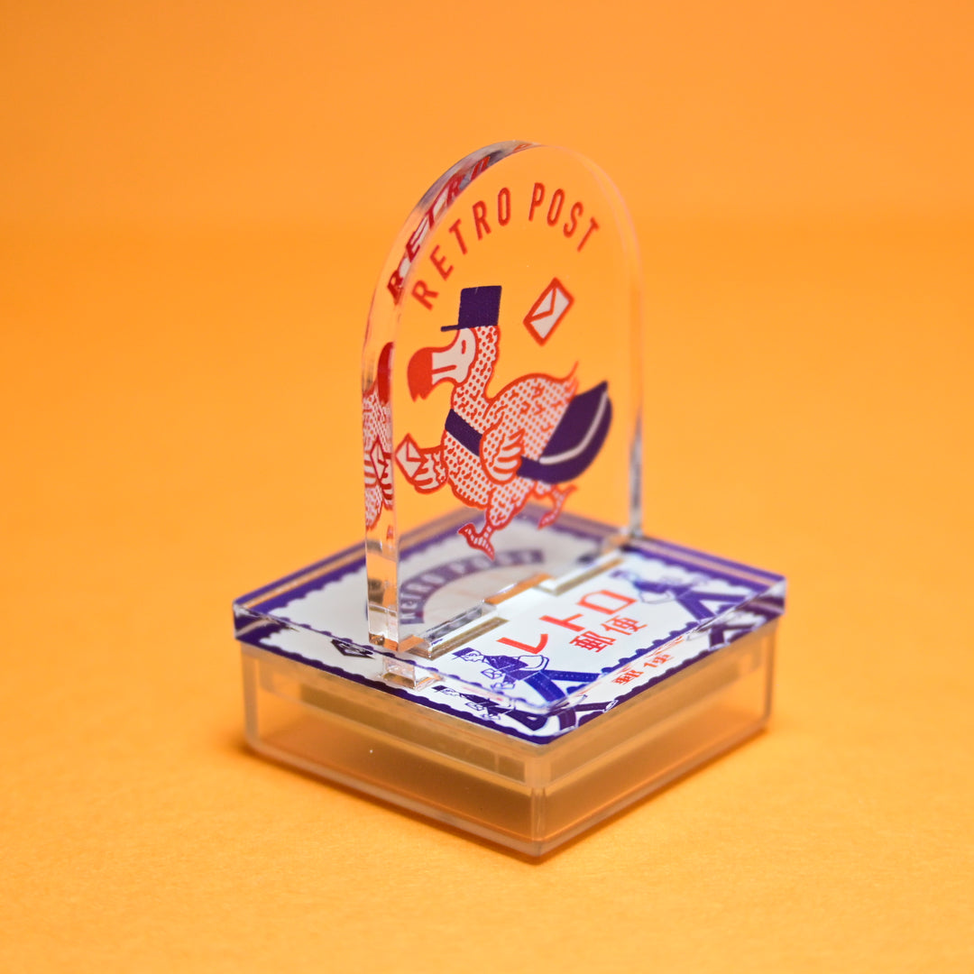 sanby Acrylic Stand Retro Post Self-Inking Stamp