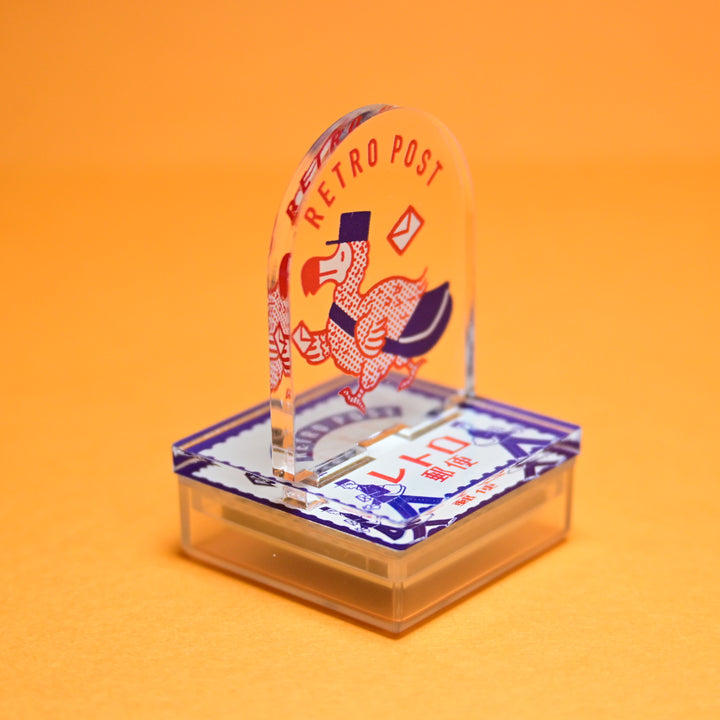 sanby Acrylic Stand Retro Post Self-Inking Stamp