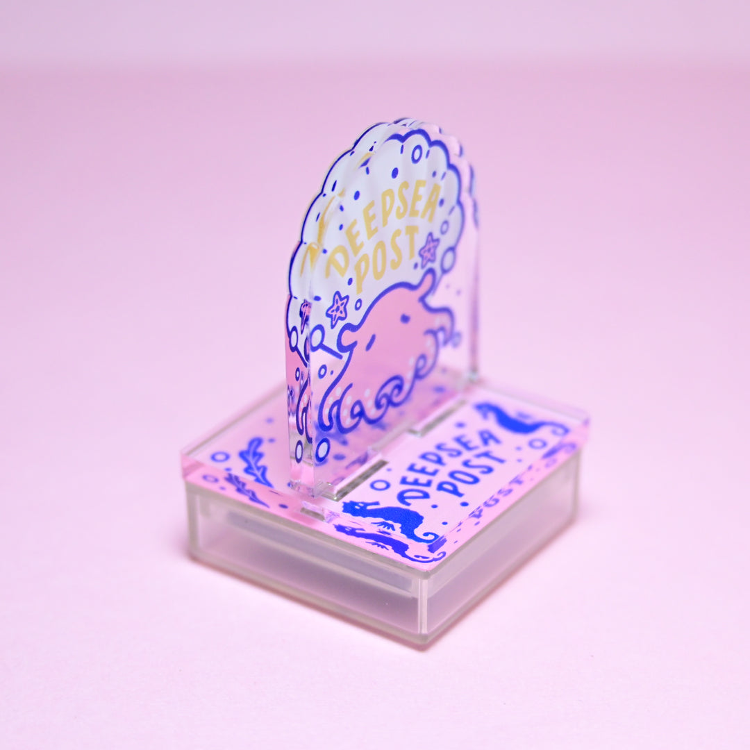 sanby Acrylic Stand Deepsea Post Self-Inking Stamp