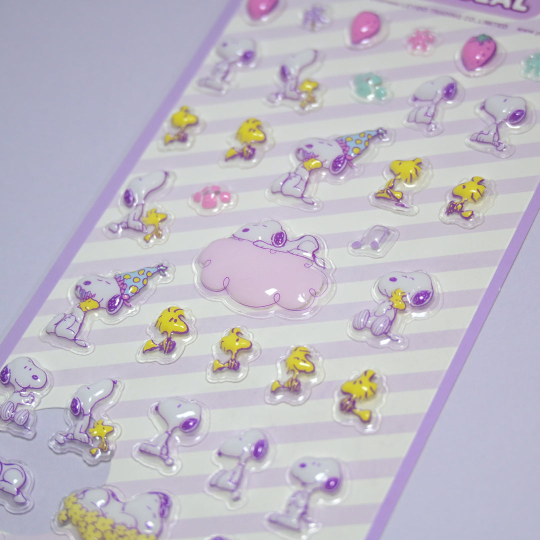 Pukupuku 3D Seal Peanuts Snoopy Purple